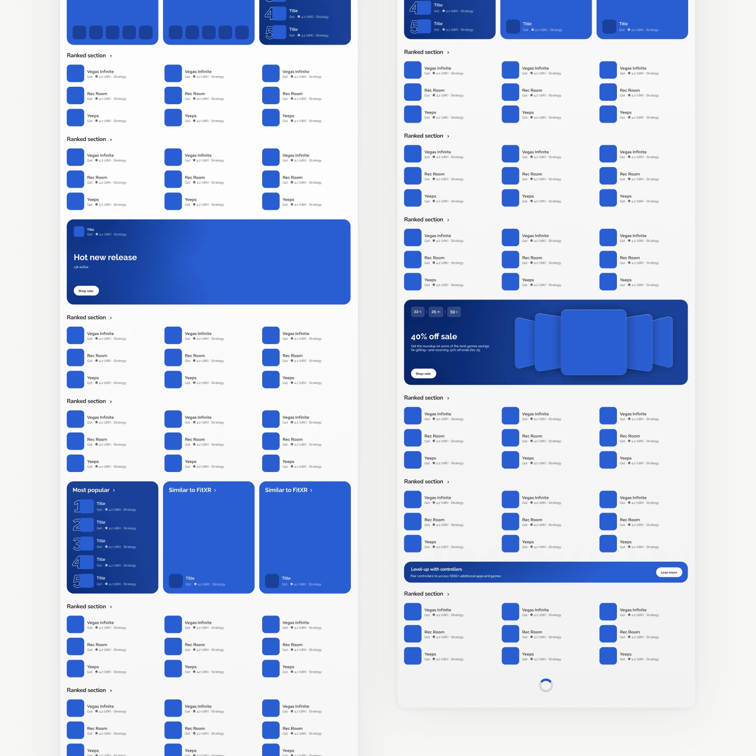 Predictable browse rhythm